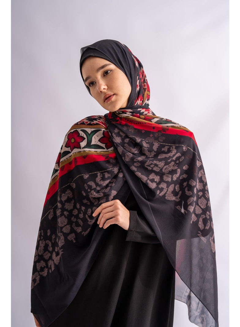 Alamki Women Hijab Desert Bloom Printed Chiffon - Image 1